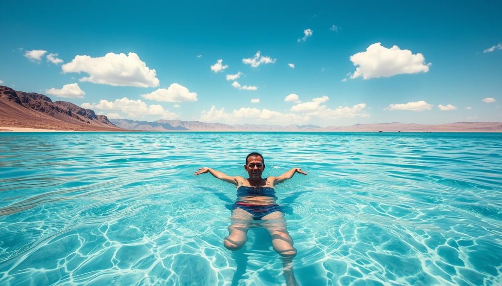 Dead Sea floating