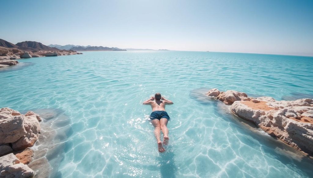 Dead Sea floating