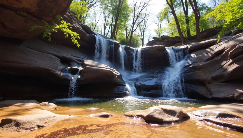 Exploring the natural waterslides