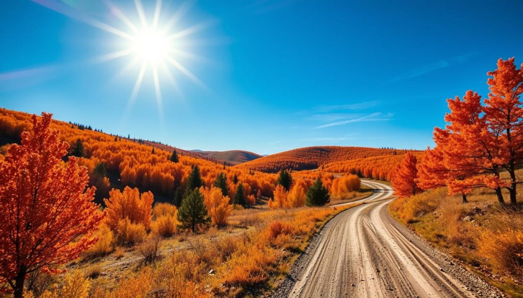 Fall foliage in Sturgis, South Dakota