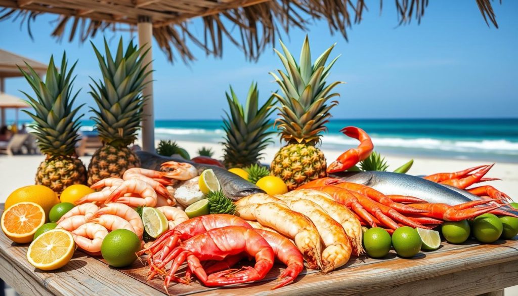 Fresh seafood on South Padre Island