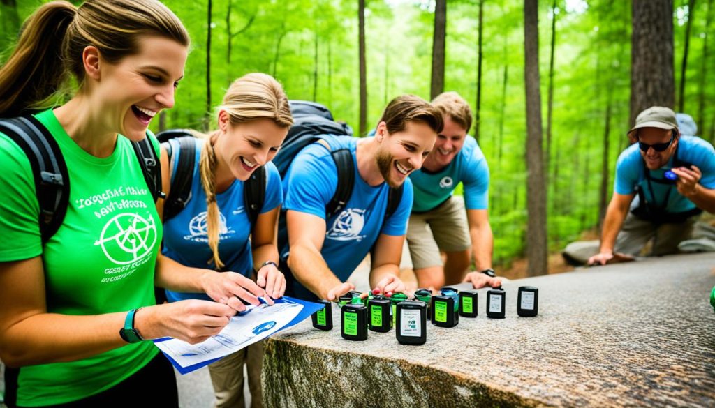 Geocaching at Stone Mountain Park