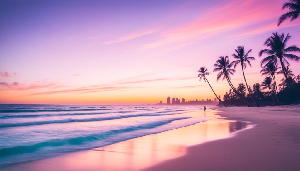 Gold Coast beach scene