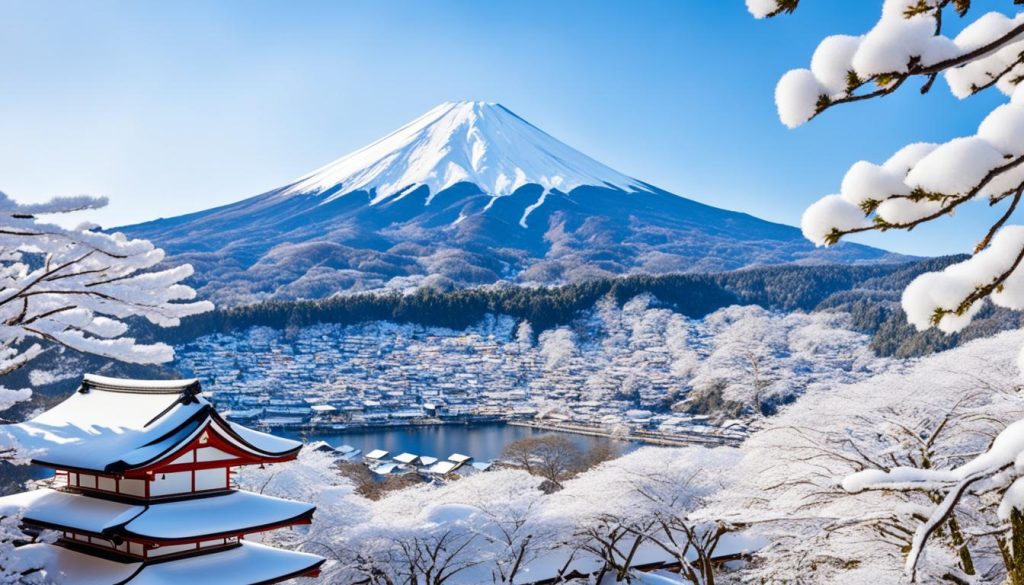 Hakone snow-capped Mount Fuji