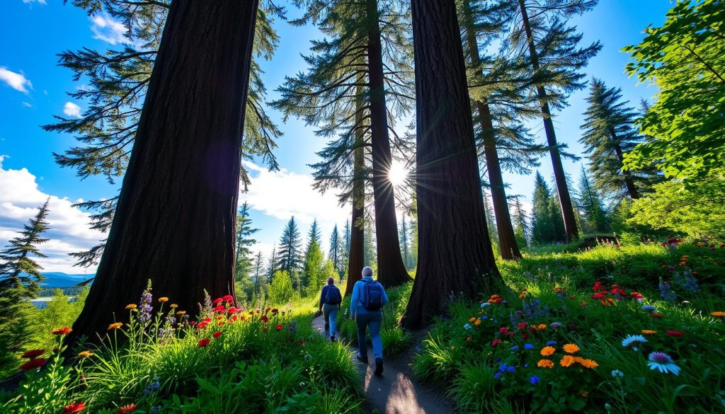 Hikers on a trail in Poulsbo