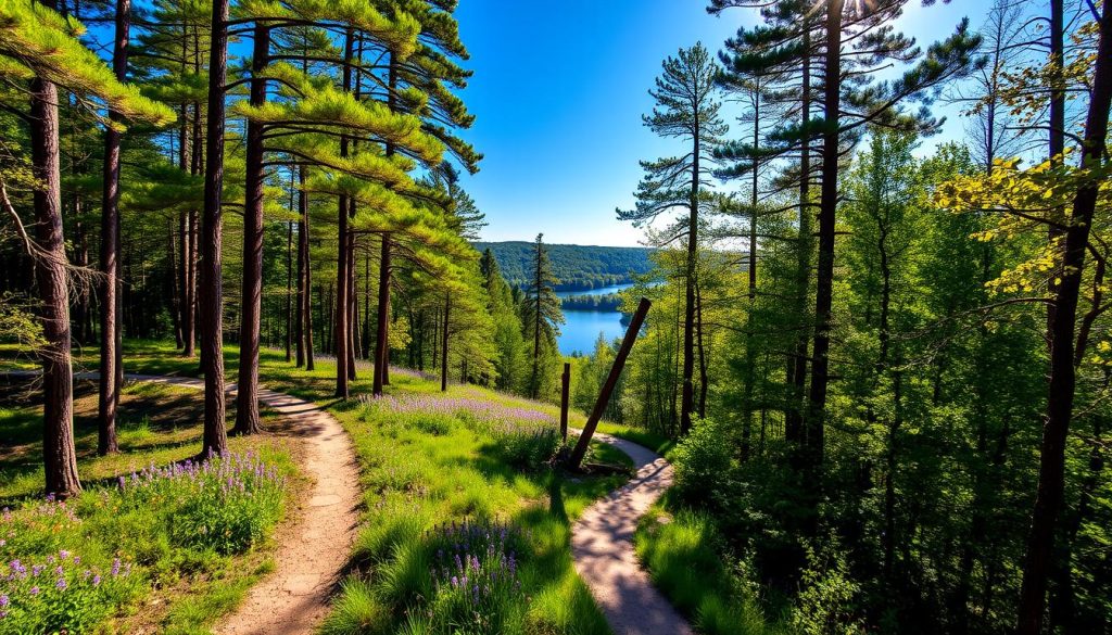 Hiking trails in Devils Fork State Park