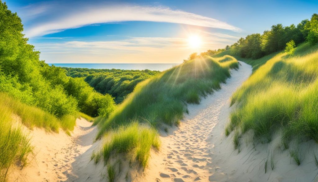 Hiking trails in Indiana Dunes State Park