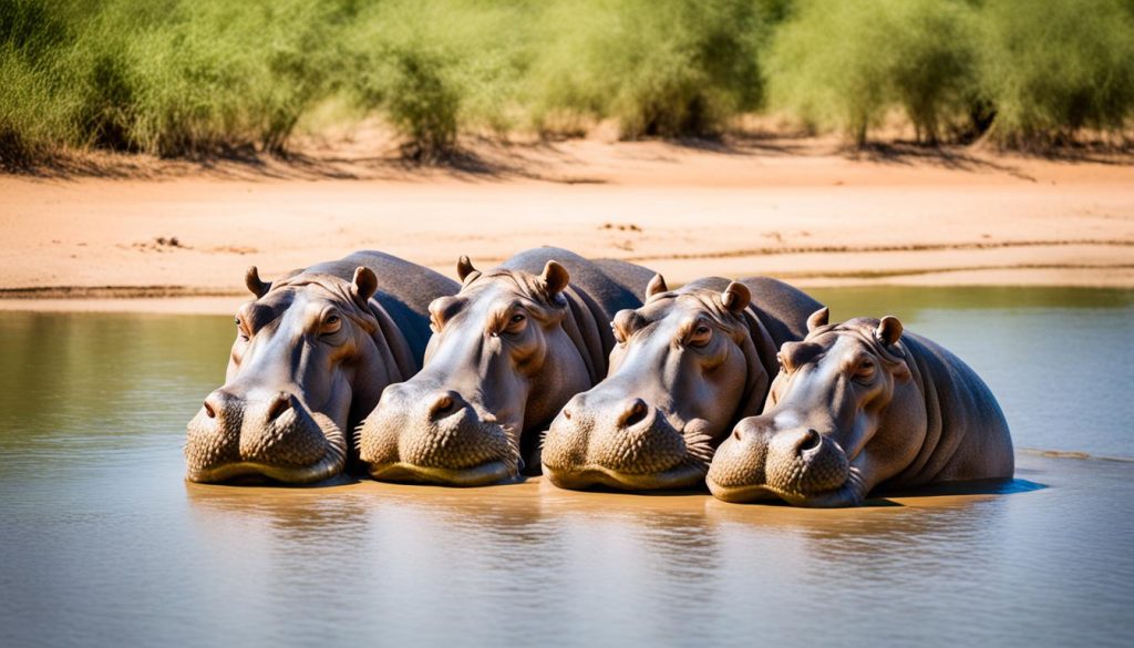 Hippopotamus in the Niger River