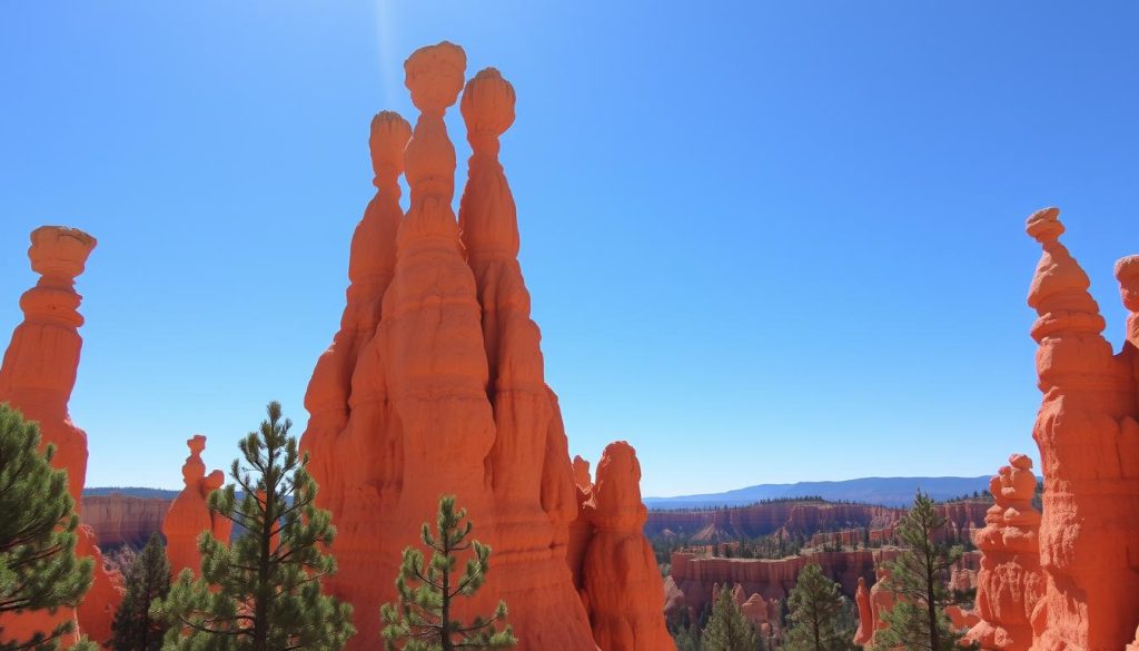 Hoodoo formations in Bryce Canyon