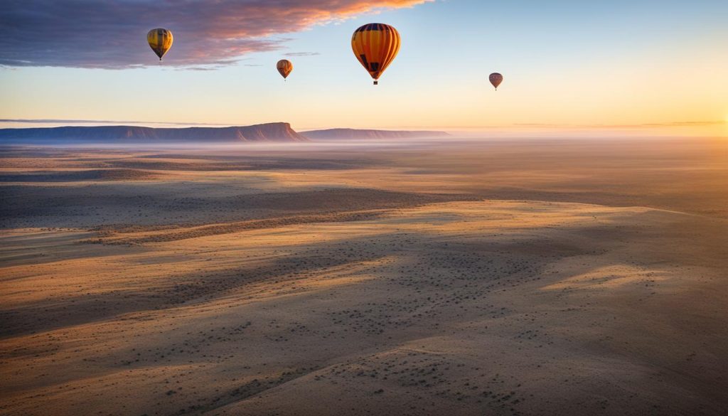 Hot Air Balloon over Outback