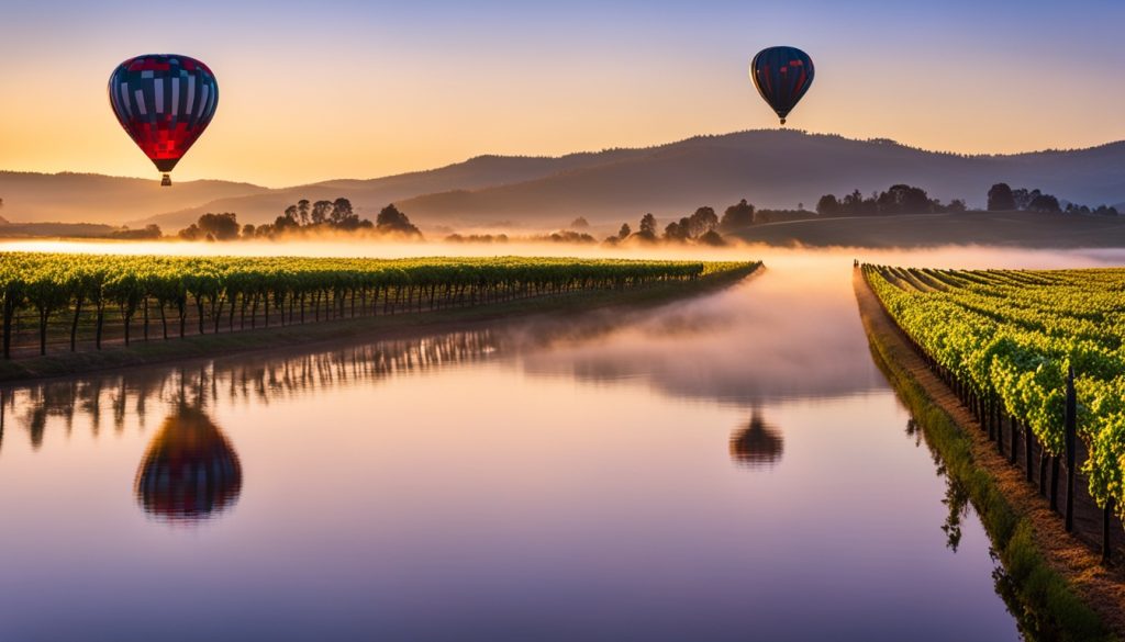 Hot air balloon rides in Napa Valley