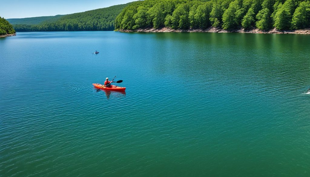 Kayaking on Greers Ferry Lake