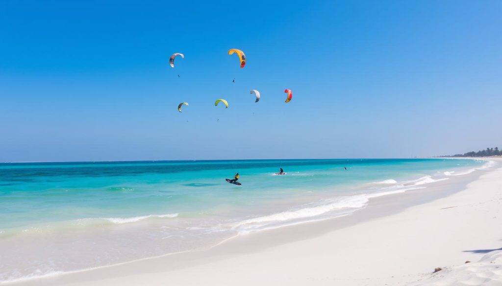 Kitesurfing at Fuwairit Beach