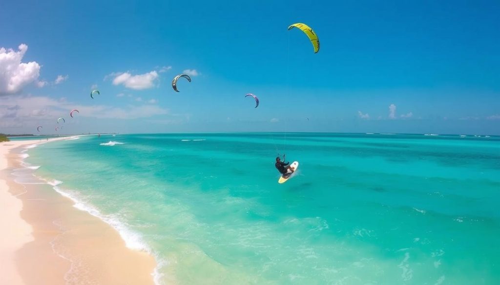 Kitesurfing in Cayo Guillermo