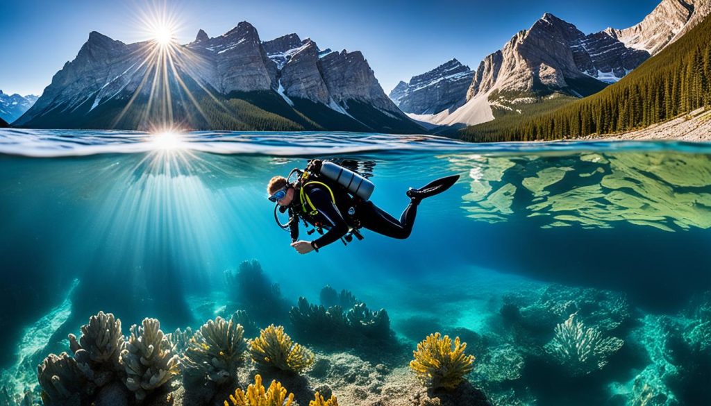 Lake Minnewanka diving