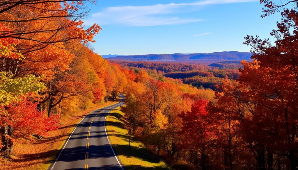 Natchez Trace Parkway in fall