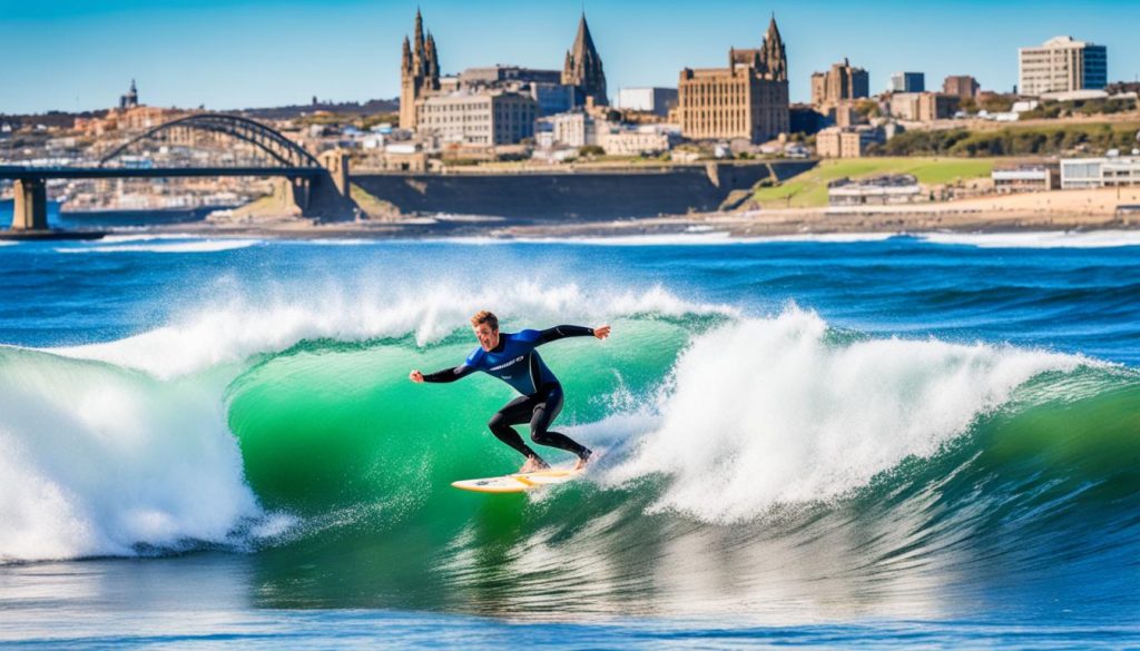 Newcastle surfing