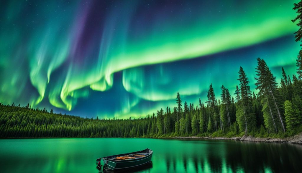 Northern Lights over Gregoire Lake