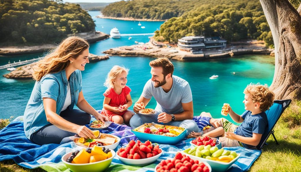 Picnic and barbecue in natural settings