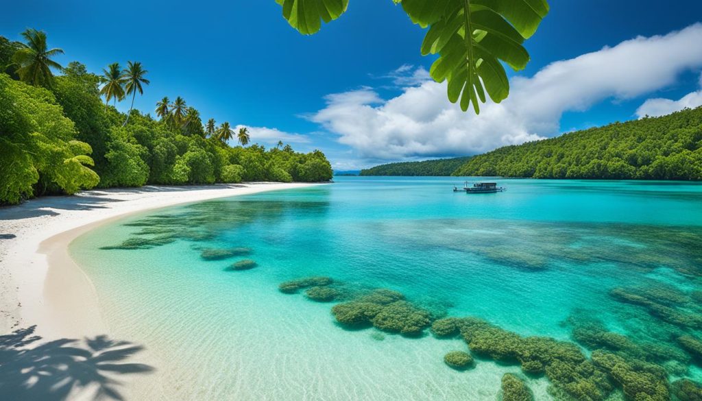 Pristine beaches in the Solomon Islands