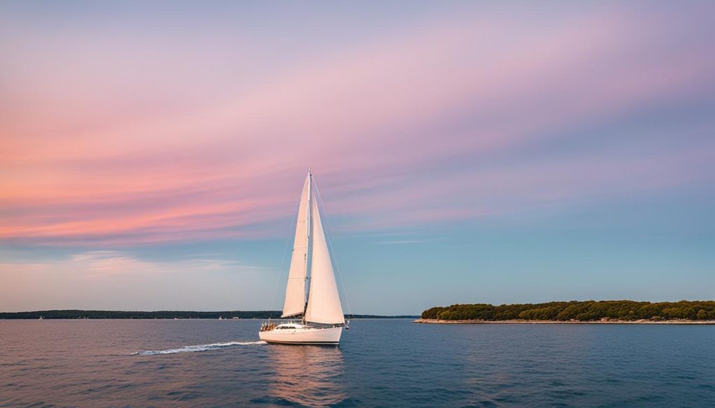 Private sailing around Fishers Island