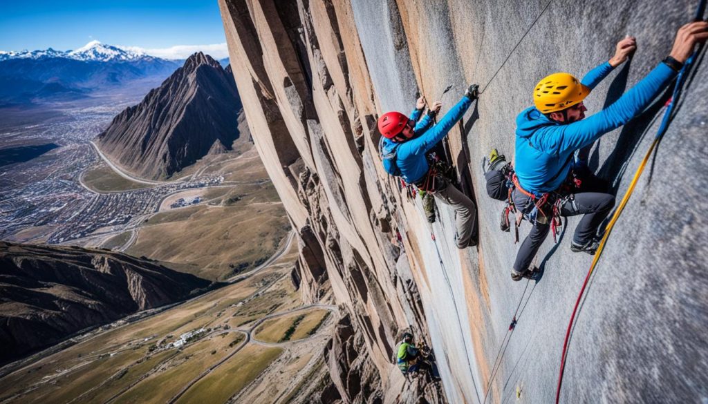 Rock climbing in La Paz