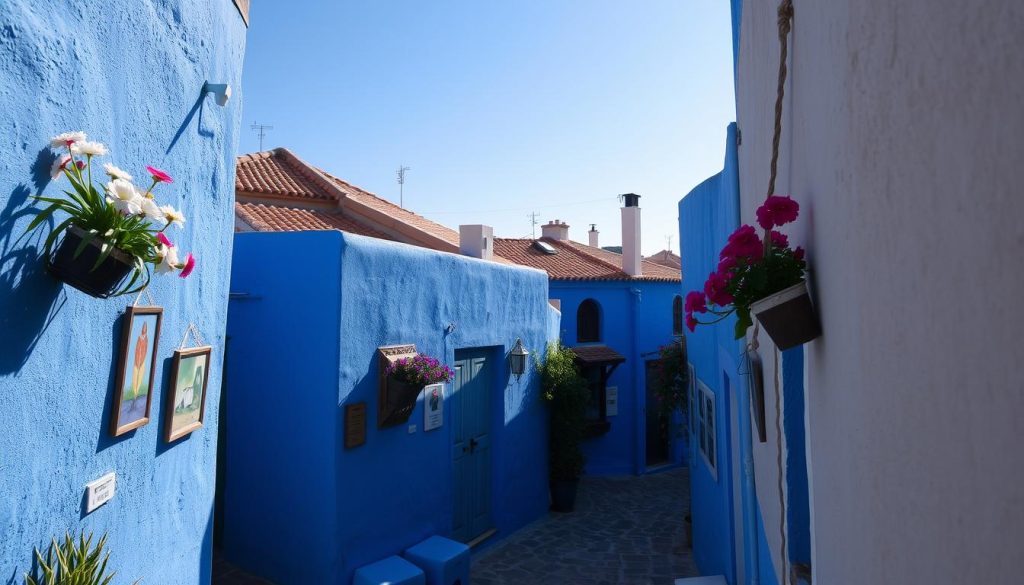 Safed's blue streets