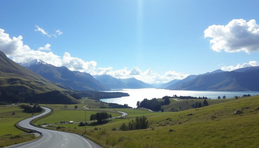 Scenic drive from Queenstown to Glenorchy