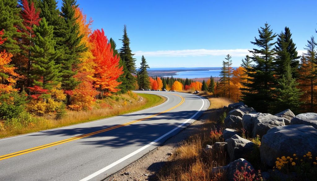 Scenic drive in Maine