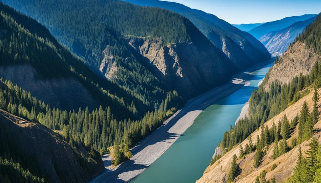 Scenic view of the Fraser Canyon