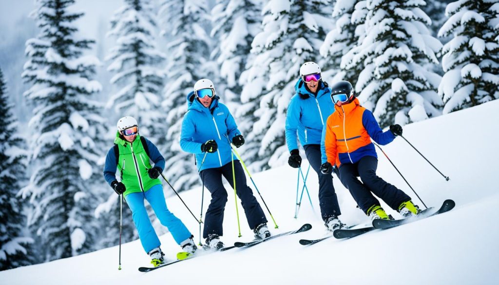 Ski lesson at Sunshine Village