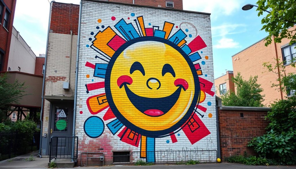 Smiley Face Mural Worcester