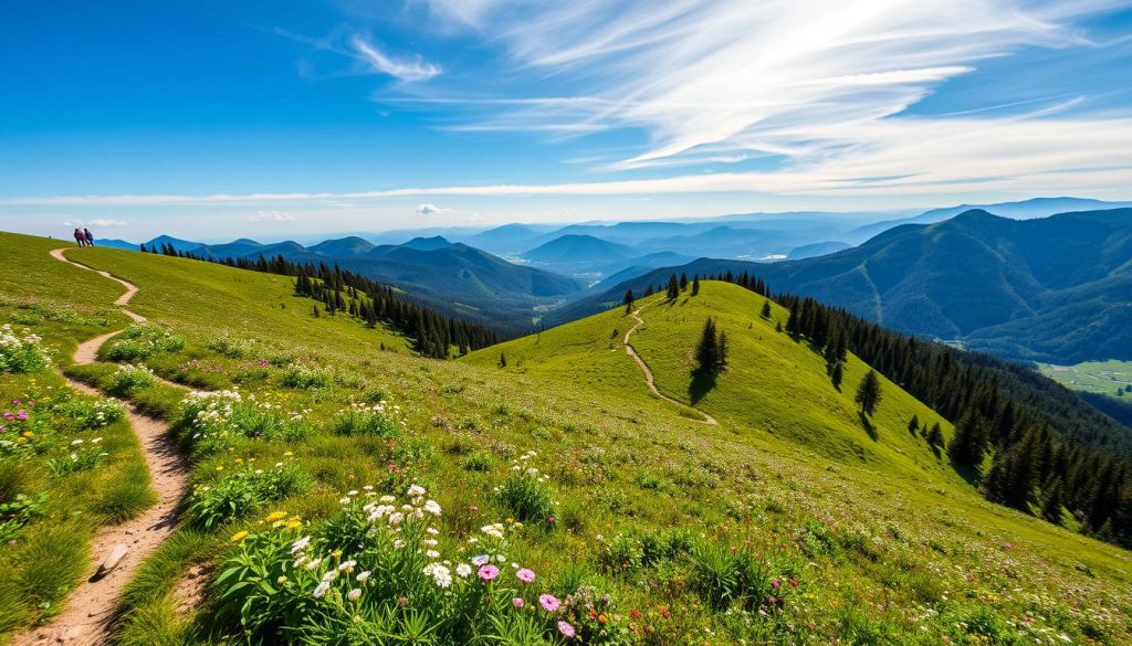 Snowshoe hiking trails