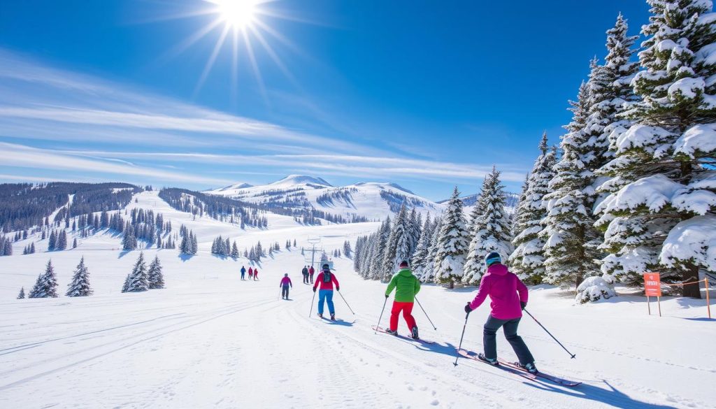 Snowshoe skiing