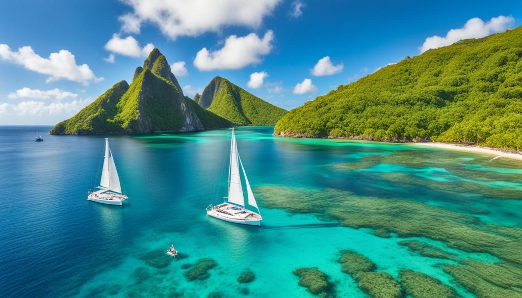 St. Lucia sailing and snorkeling