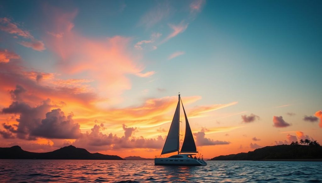 Sunset cruise in St. Lucia