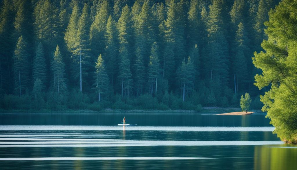 Sylvan Lake paddleboarding