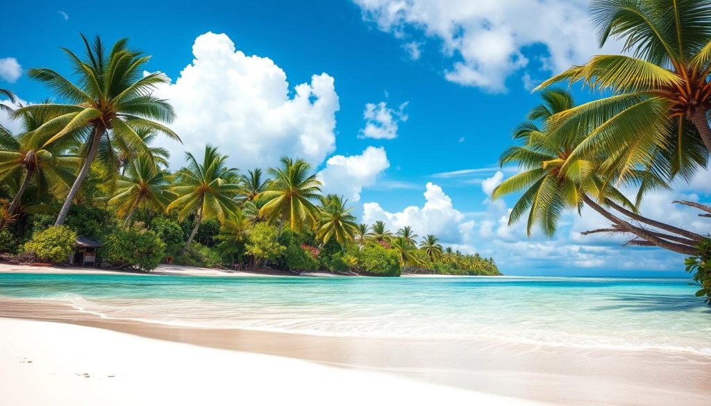 Tropical beach scene