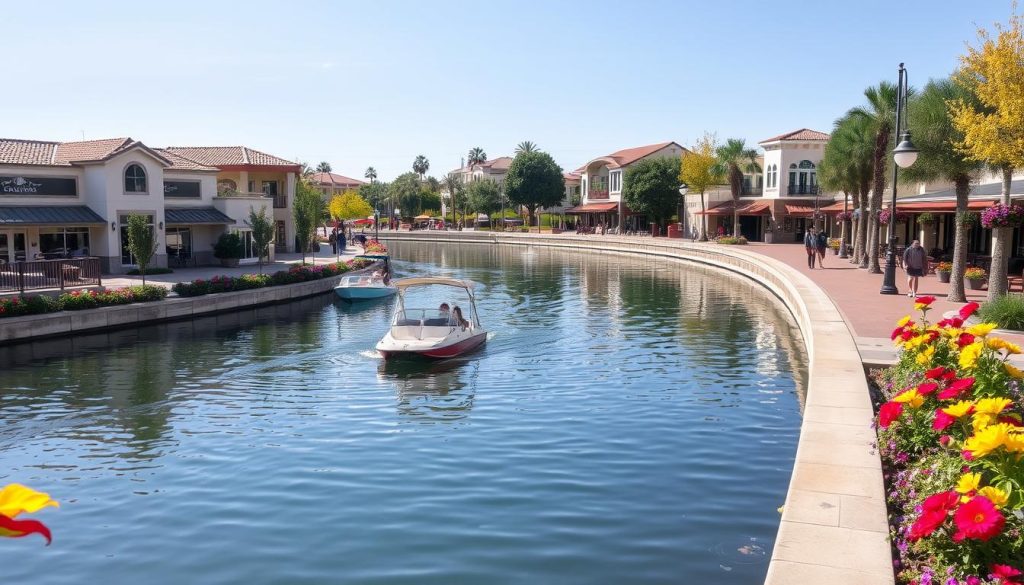 Water Street and Lake Carolyn in Irvine