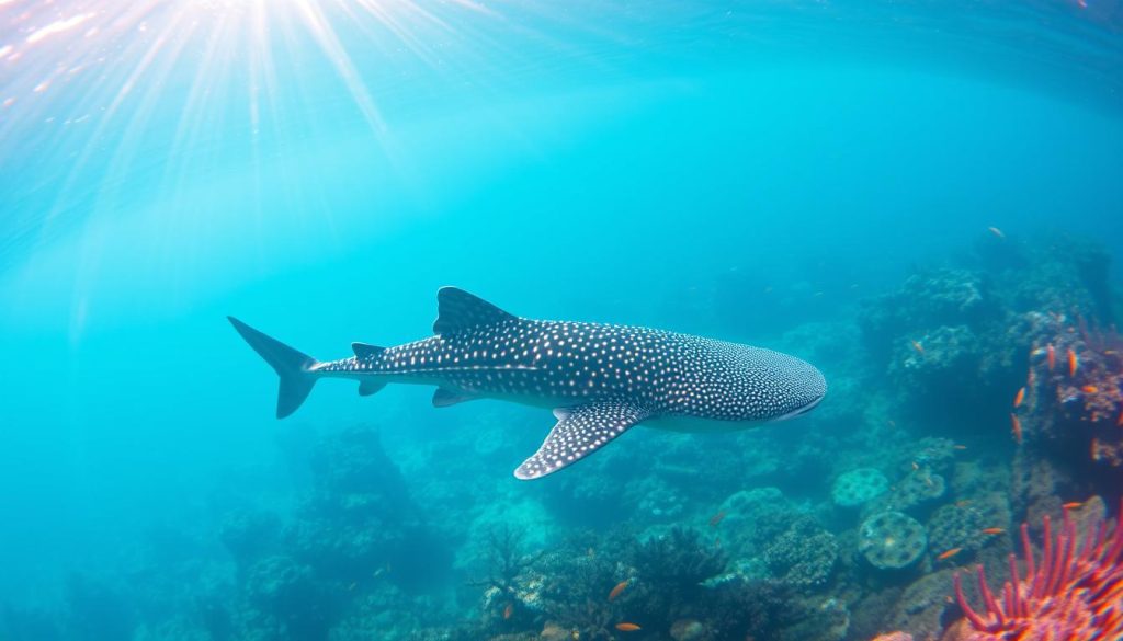 Whale shark swimming