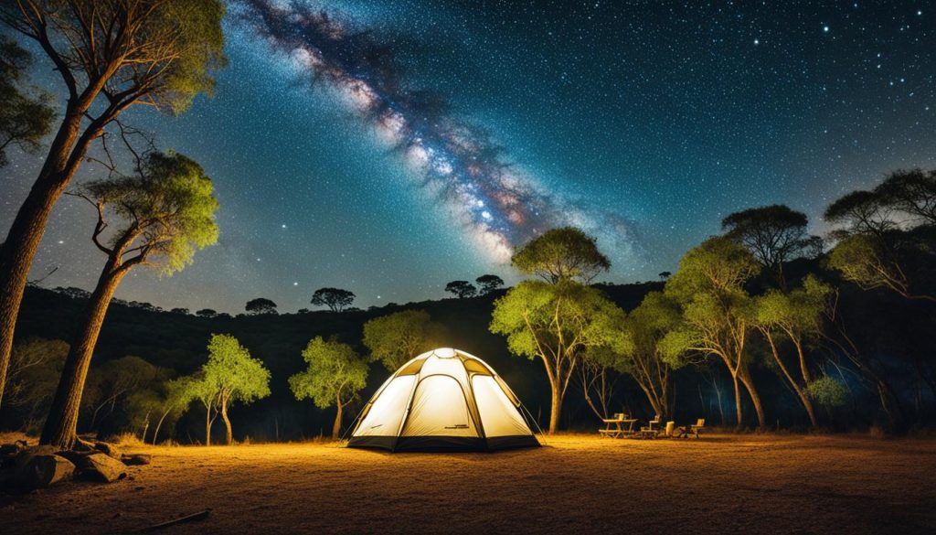 camping under the stars