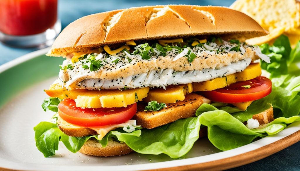 flying fish sandwich