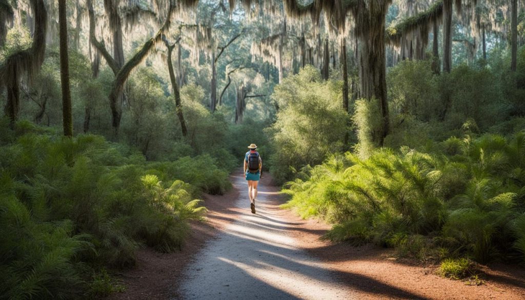 hiking on Cumberland Island