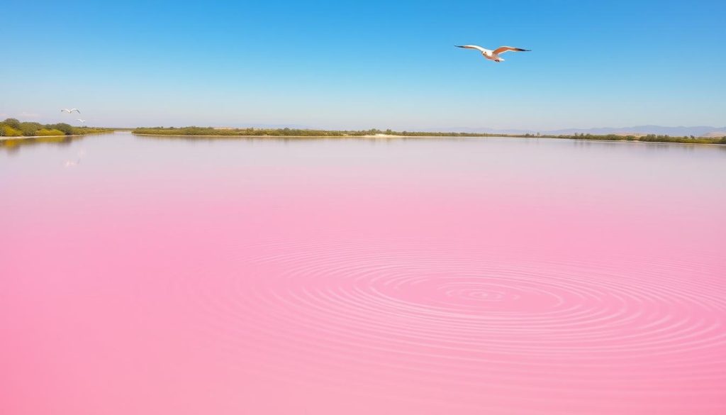 pink lake Iran