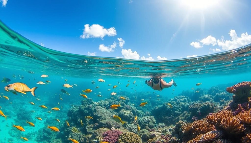 snorkeling at Playa Kalki