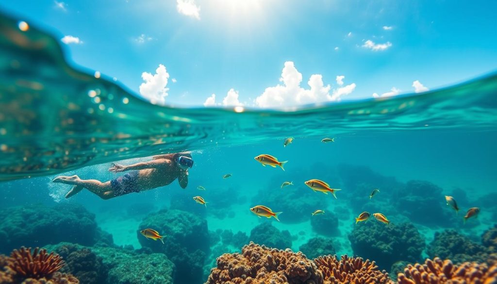 snorkeling in Little Bay