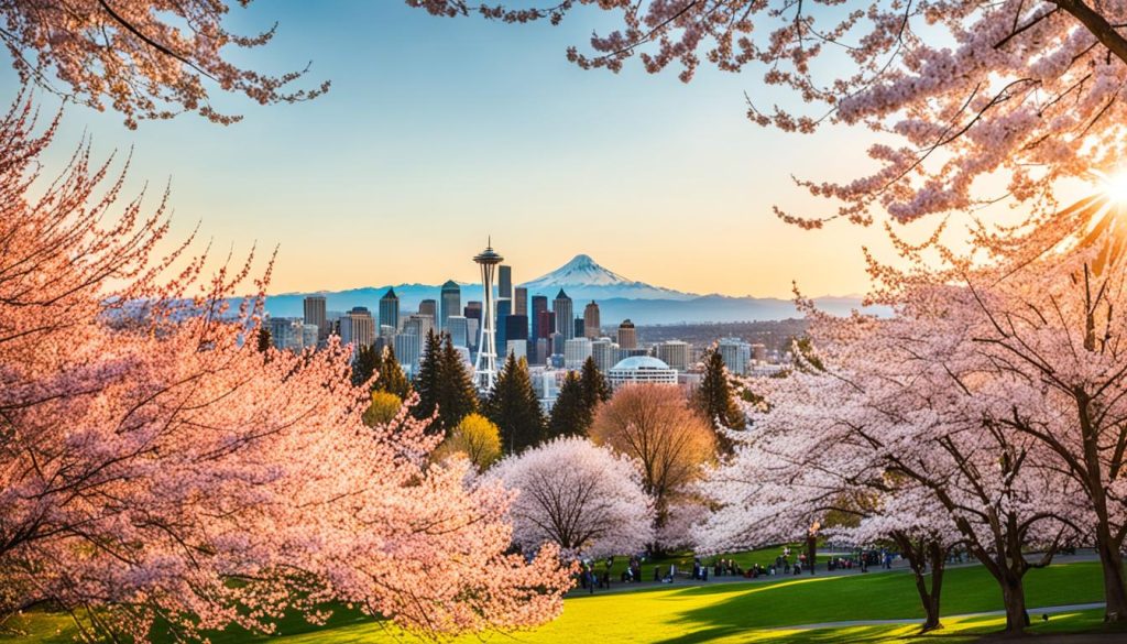 spring blossoms in Seattle