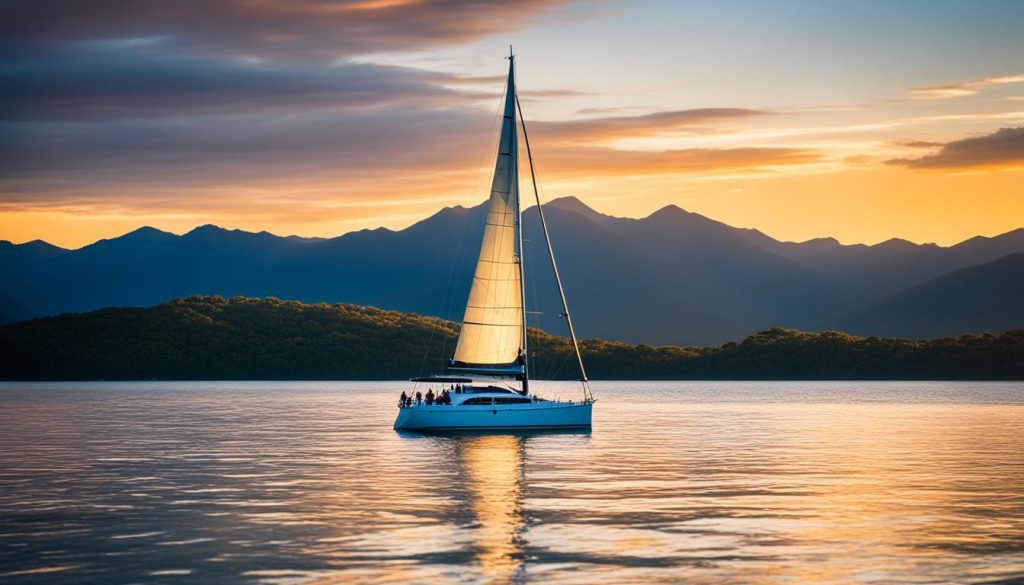 sunset sailing