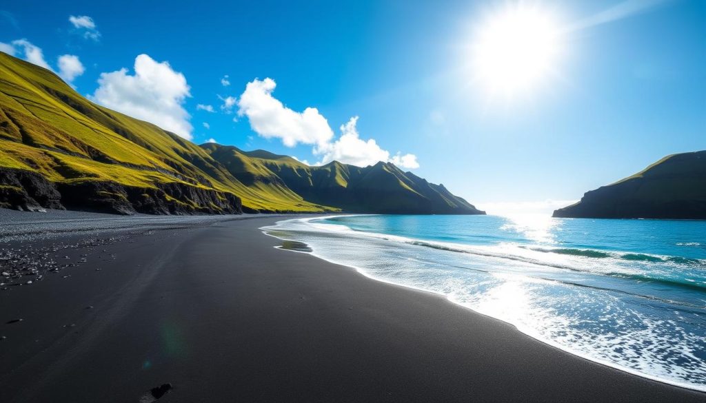 volcanic beaches