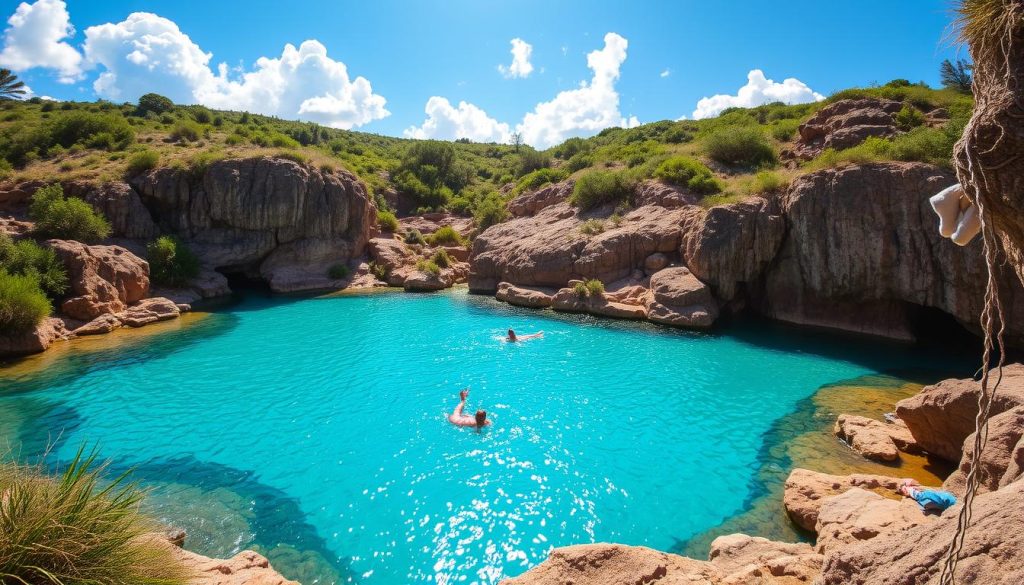 wadi shab swimming